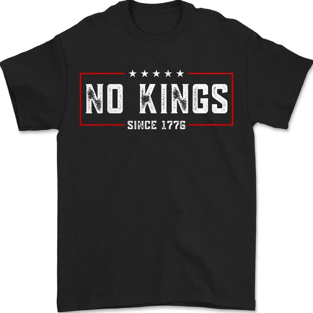 

No Kings in America Since 1776, No Kings Political Protest Retro Unisex T-Shirt M