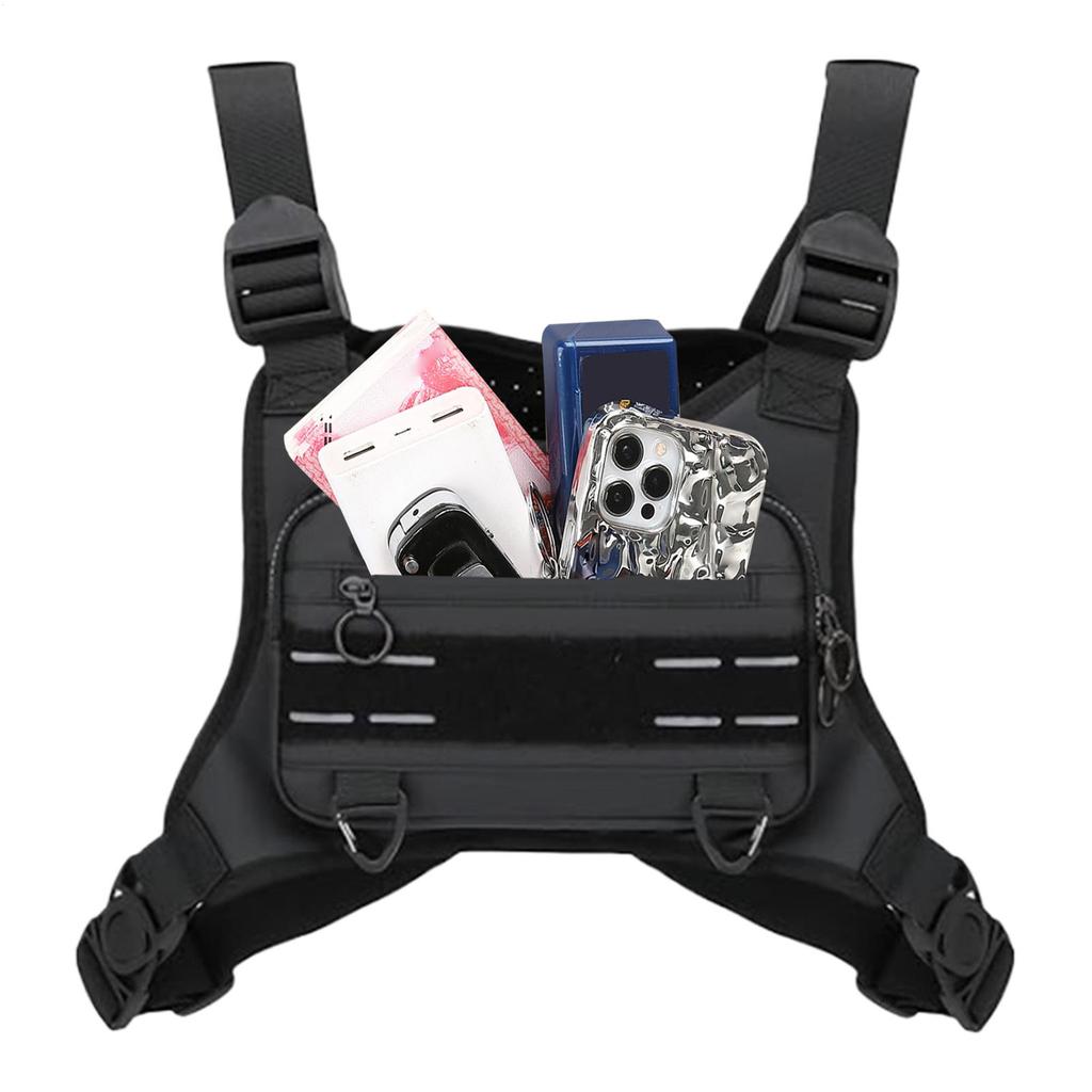 Leichte Weste Brusttasche Für Rucksacktouren Sport Brusttasche Wasserdicht Verstellbar Sport Träger Tasche Handyhalter Zum Laufen
