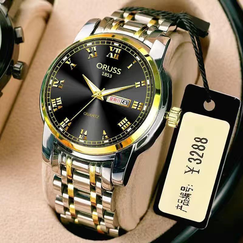 Montre Suisse Automatique Lumineuse en Acier Inoxydable avec Calendrier pour Homme – Quartz Style Coréen pour Couples