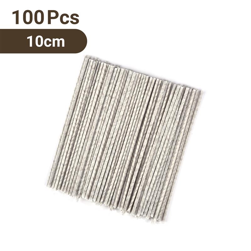 100Pcs Cotton Paper Without Holder Candle Wick Cotton Soy Wax Wick Household Scented Woven Candle Wick Kerosene Lamp Wax Thread