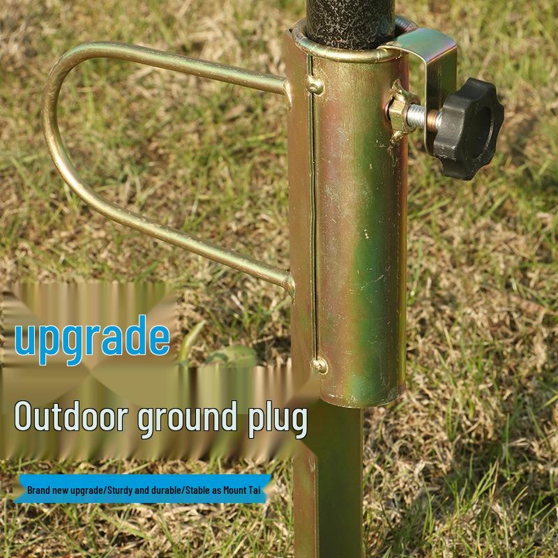 Großer Outdoor-Gewerbeschirm mit Doppelrippen - Sonnenschirm für Sonne, Werbung und Standnutzung