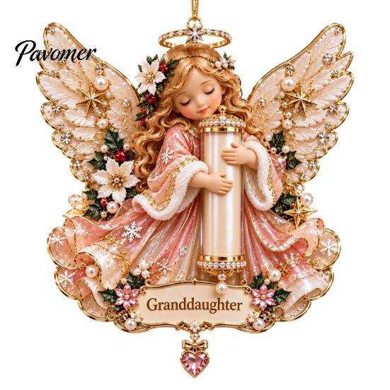 Kerstfeest Bedankjes Engel Geld Ornament, 2D Acryl Boom Feestelijke Heldere Decor Decoratie, Hangend Hanger voor Vakantie Decoratieve Seizoensgebonden Accenten