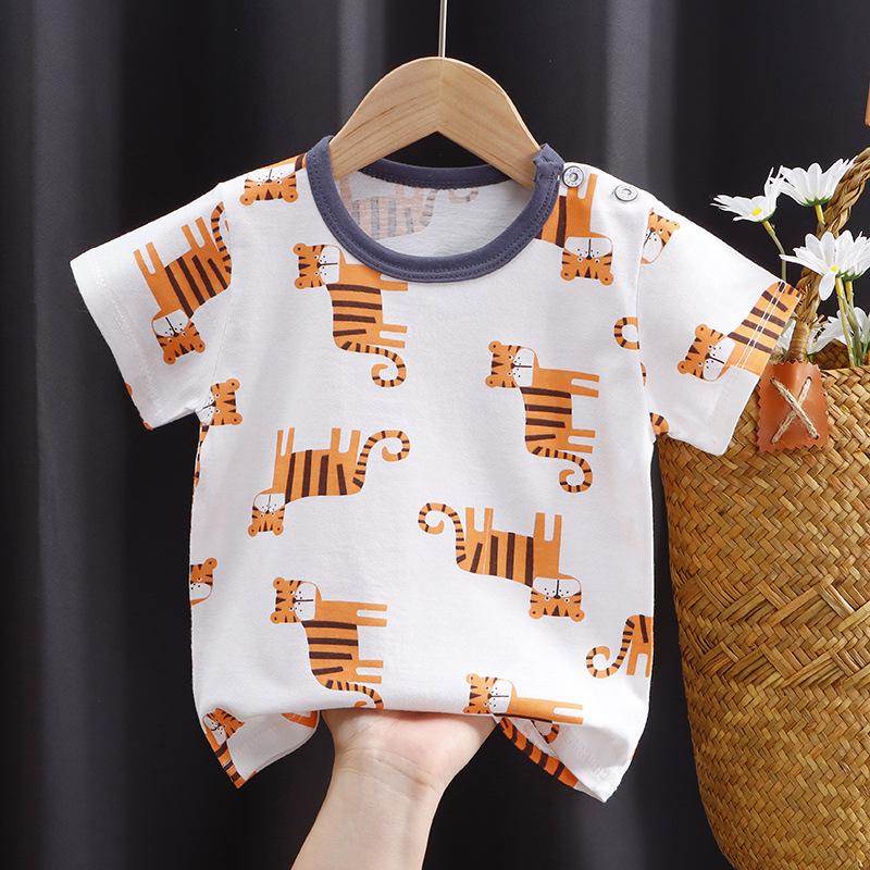 Children's Pure Cotton Short-Sleeved T-Shirt: Summer Style for Girls & Boys