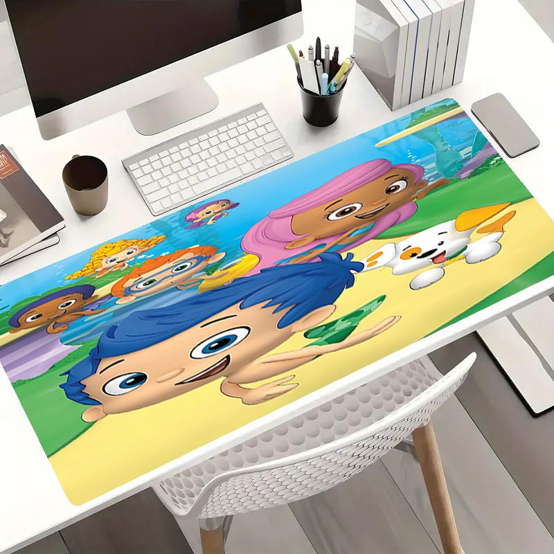 Bubble Guppies Theme Mouse Pad, Non Slip Rubber Base, Multifunctional Office & Home Decor, Perfect for Workspace Personalization.