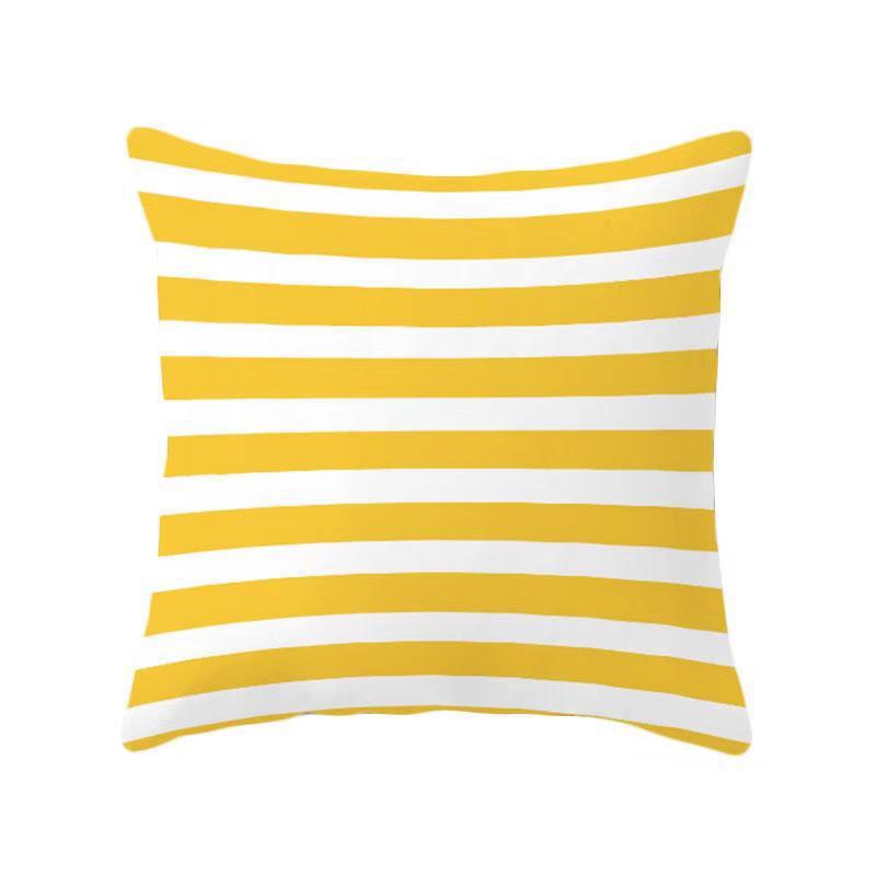 Yellow Geometric Theme Throw Pillow Covers With Digital Printing Of Short Plush Fabric Car-Shaped Sofa Cushion Office Home Decor