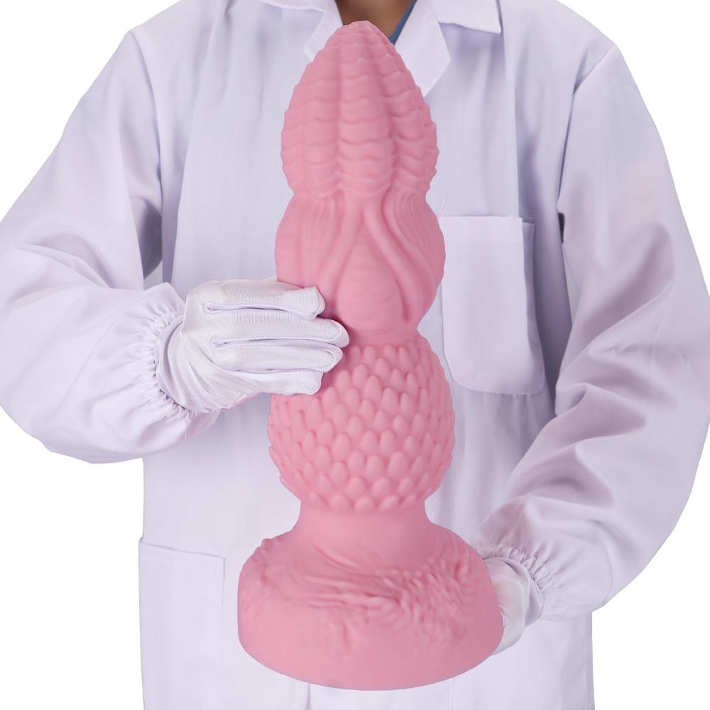 Extra Large Alien-Shaped Anal Plug - Liquid Silicone SM Sex Toy for Men & Women, Ergonomic Posterior Pleasure Device