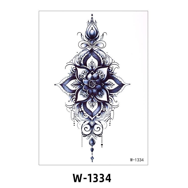 Tattoo Sticker Half Arm Waterproof Long-Lasting Disposable Tattoo Male And Female Flower Arm Tattoo Sticker
