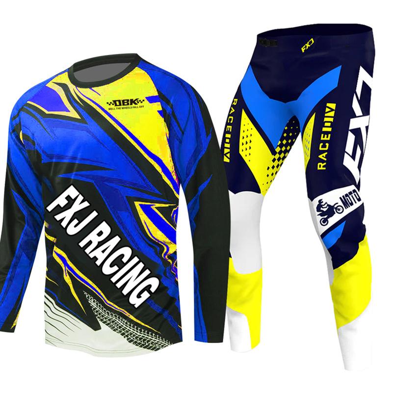 Set di abbigliamento da motocross per bambini 4 5 6 7 8 9 10 11 12 13 anni Ragazzi Bambino Motociclista Ragazzo Ragazza Maglia Pantaloni Kit tuta da corsa Fuoristrada Enduro MX MTB