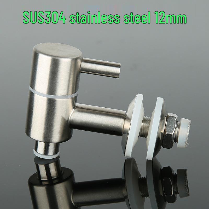 12mm Glas Infusionsflasche Wasserhahn mit 304 Edelstahl Auslauf und Keramik Ventilschalter