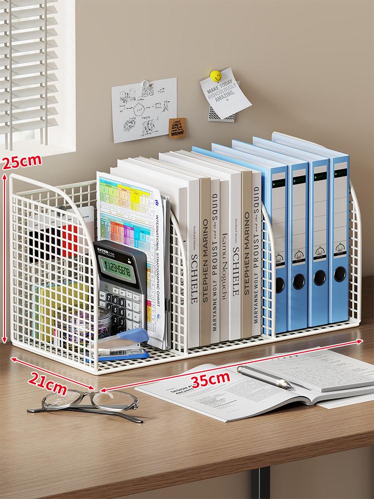 Schreibtisch-Akten- und Buchorganisator: Bücherregal, Regal, Buchstütze, Aktenaufbewahrung, Archivbox