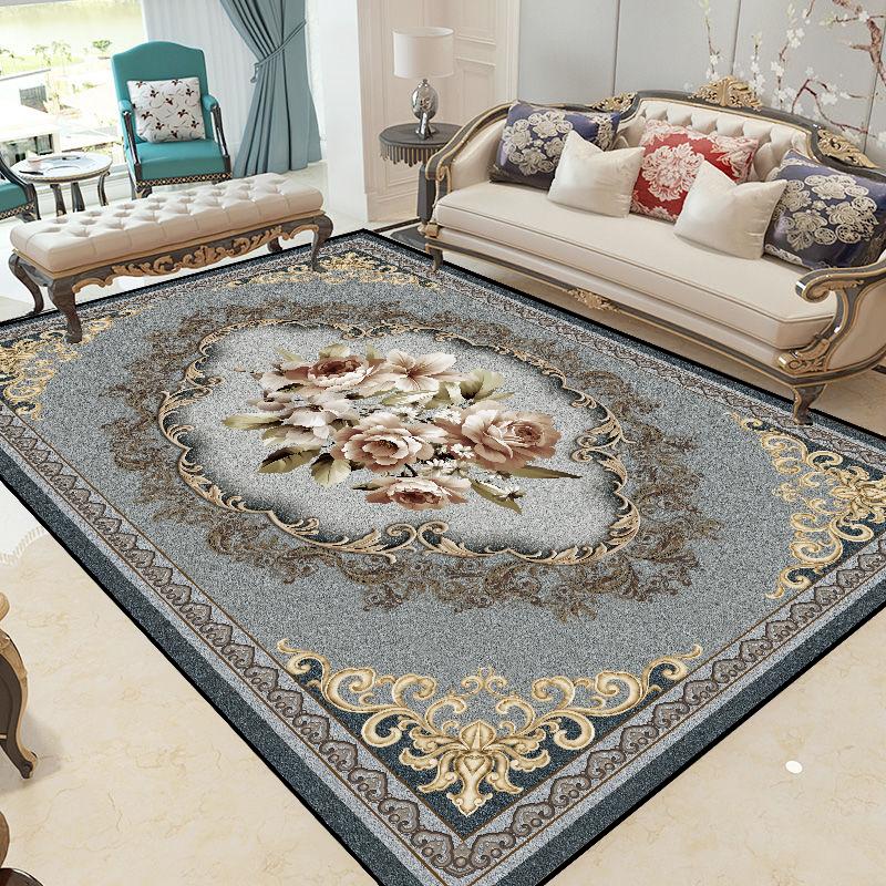 Alfombra de Lujo Europeo Área Grande Sala de Estar Alfombra para Sofá Decoración Dormitorio Infantil Alfombra Antideslizante para Mesa de Centro Alfombras de Salón 60x90cm door mat