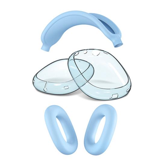 Kopfhörerhülle für AirPods Max Vollständige Schutzhülle Weiche Silikonhülle Kratzfest & Schweißbeständig Präzise Aussparungen Ohrpolster Kopfbügel Schutz