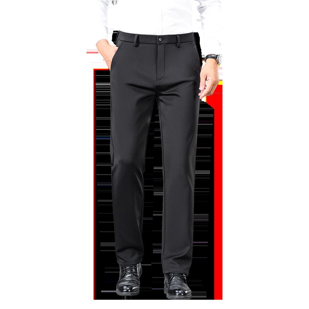 Autumn & Winter Men's Wool Business Trousers: Versatile Stretch Dress Pants for Work, Commute, or Casual Wear