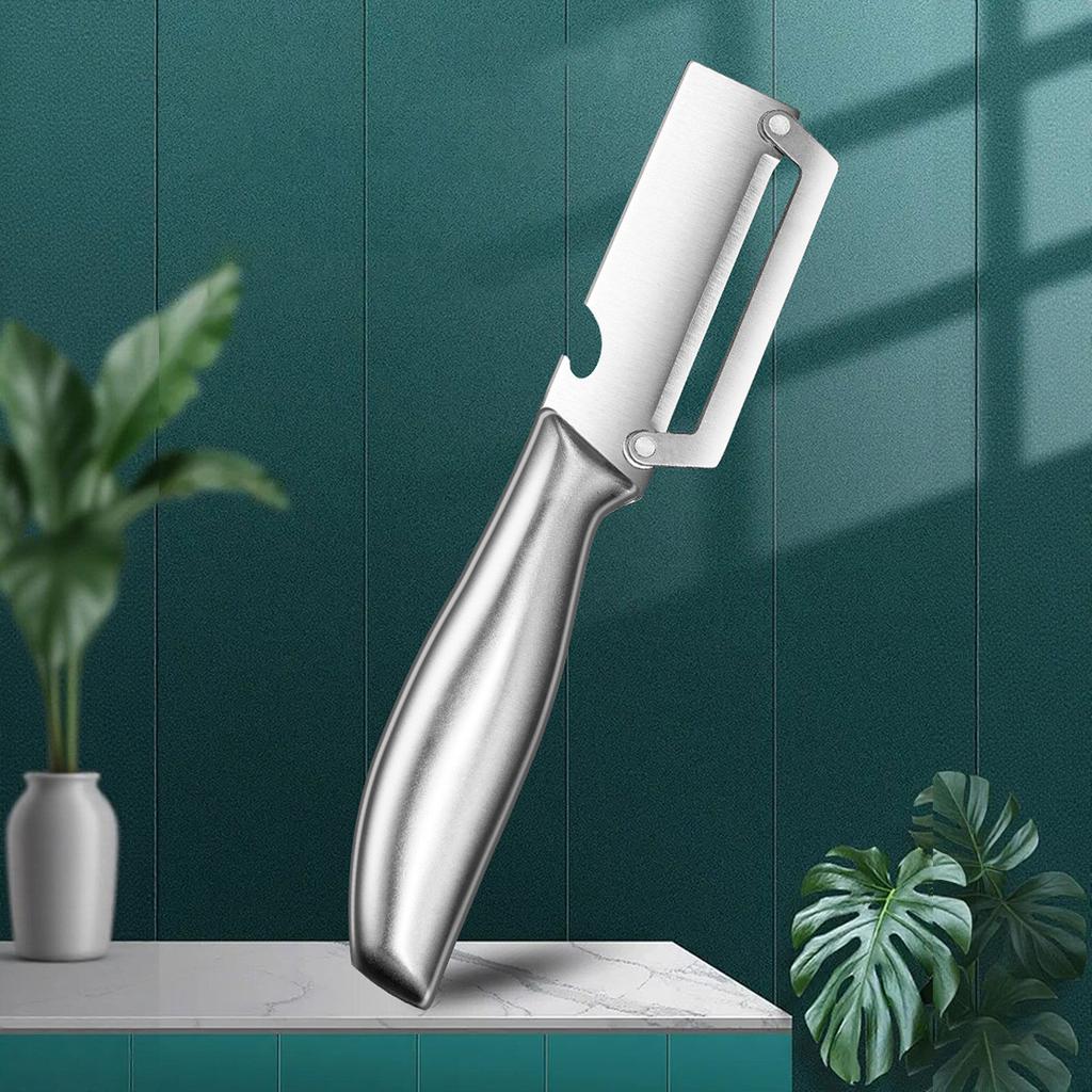 Stainless Steel Dual Function Peeler and Slicer with Ergonomic Handle for Fruits and Vegetables Kitchen Tool Durable Design