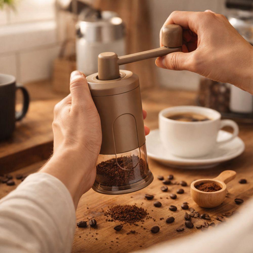 Portable Manual Coffee Grinder Adjustable Grind Hand Crank Mill Small Coffee Mill  Outdoors Travel