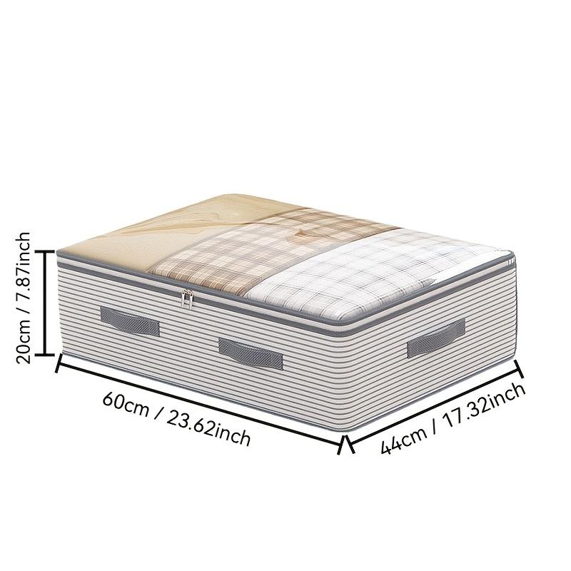 Large Clothing Storage Bag with Flip-top Clear Window, Underbed Travel Organizer for Women's Clothes, Wardrobe Space Saver