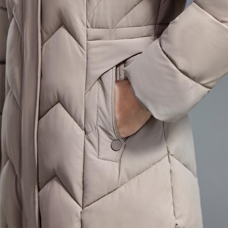 Fashion Winter Jackets Woman Long Parkas Hooded Faux Fur Collar Thick Warm Casual Middle Age Women's Coats