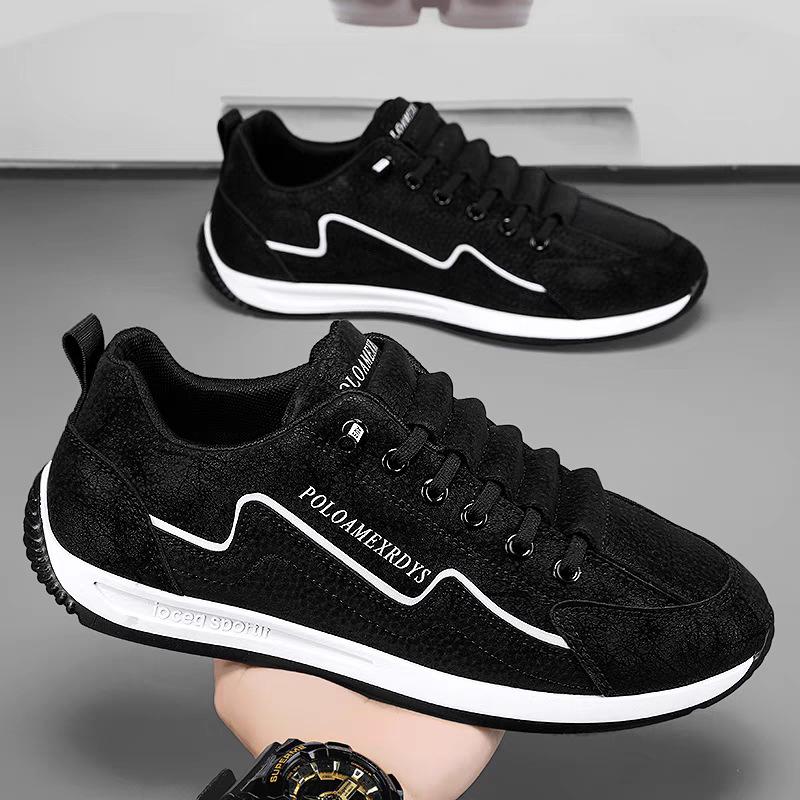 Autumn men's sports shoes breathable and comfortable casual shoes soft sole soft surface trendy youth running shoes men's board shoes