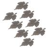 8pcs Maple Leaf Pendant DIY Handcraft Electroplating Leaf Jewelry Pendant for Earrings Necklaces Anklets Silver Black
