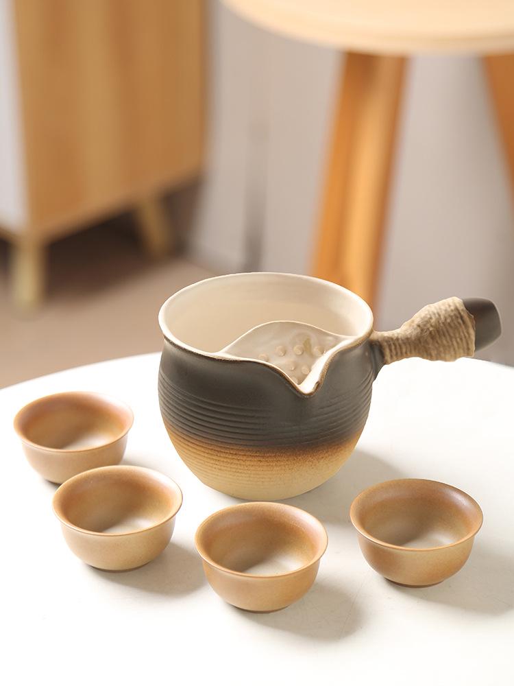 High-Temperature Resistant Ceramic Stove and Teapot Set for Outdoor Tea Brewing and Roasting
