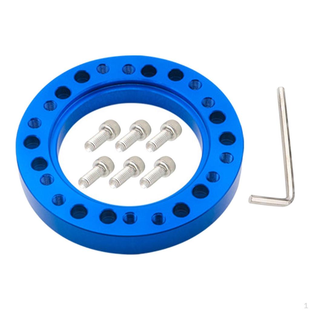 Steering Wheel Hub Adapter Spacer Pad W/ Six Screws Aluminum Car Parts Wheels Accessories,