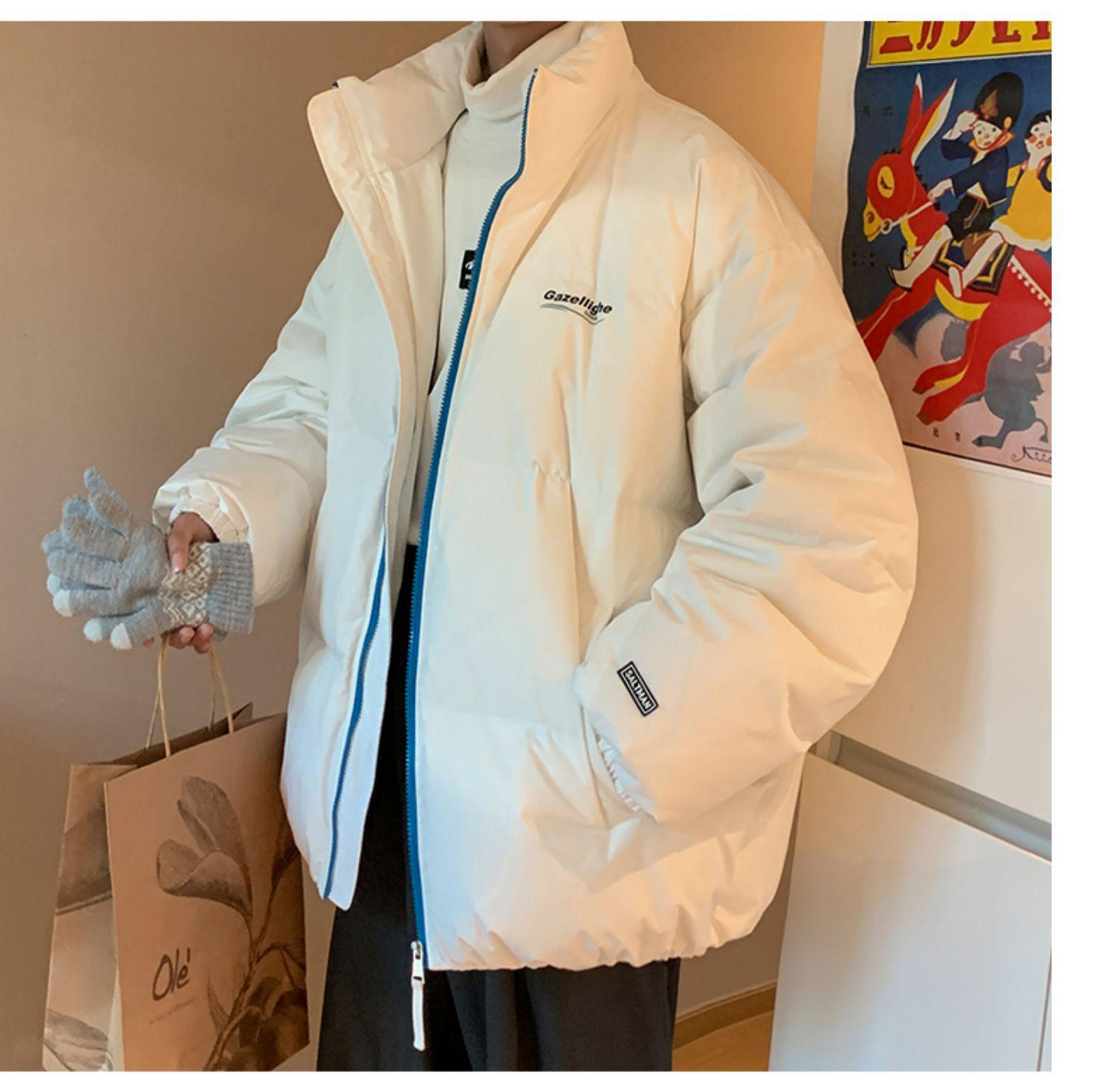 Korean Style Men s Loose Casual Cotton Puffer Jacket - Hong Kong Fashion Outerwear L