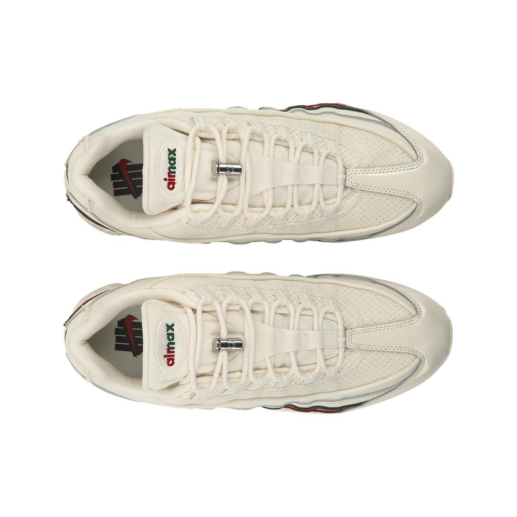 Neporažený x Nike Air Max 95 Sail Pánské tenisky Bílá Metalická-Stříbrná Gorge-Green IB4453-100