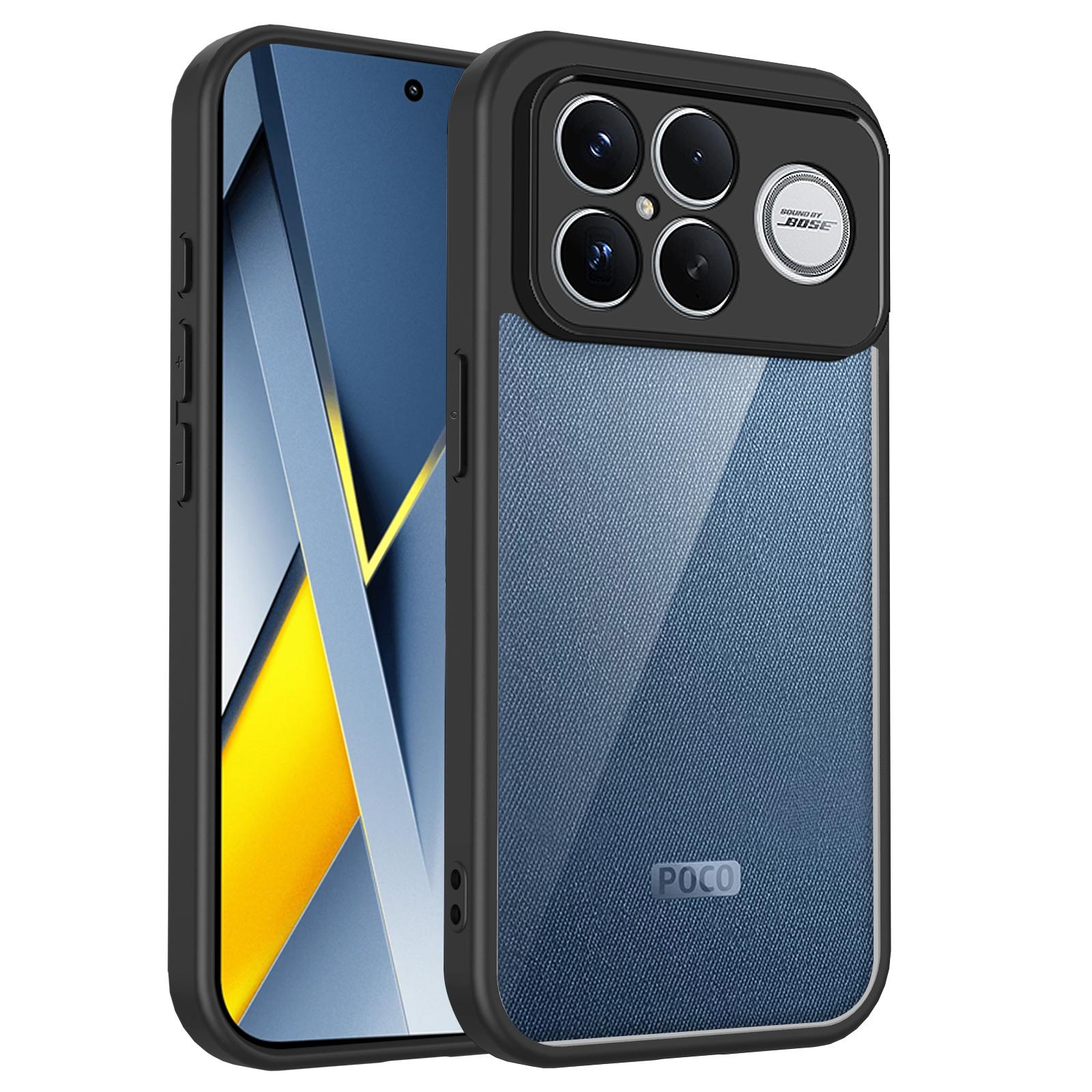 

Для Xiaomi Poco F8 Ultra 5G Чехол Ударопрочный силиконовый бампер с воздушной подушкой Прозрачная матовая задняя крышка Жесткий чехол для телефона для Poco F8Ultra Pc + tpu&POCO F8 Ultra чёрный