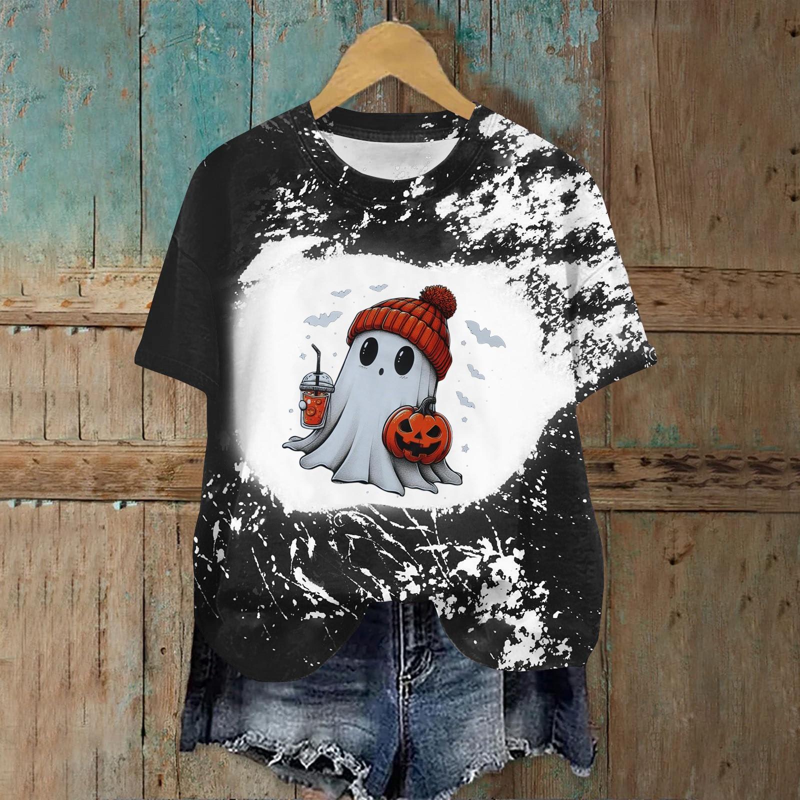 

Женская модная повседневная футболка с круглым вырезом и принтом, пуловер с короткими рукавами, топ M