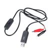 Durability USB to Alligators Clip Connectors Wire 18AWG Alligators Clip with USB Connectors for DIY Power Supply Line