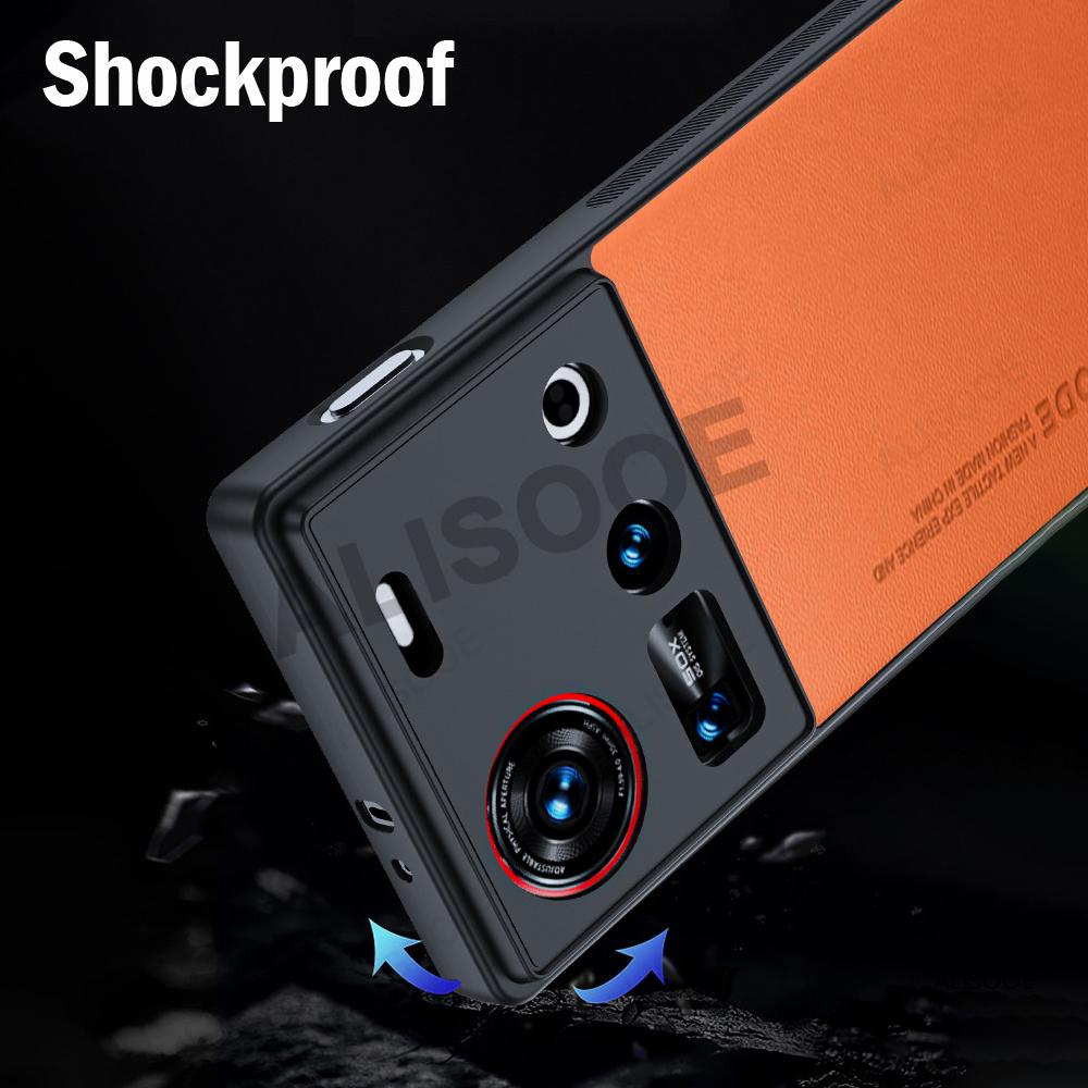 Luxus Hülle für Nubia Z70 Ultra Case Hochwertige PU-Leder Schutzhülle für ZTE Nubia Z70 Ultra 5G Stoßfeste Capa