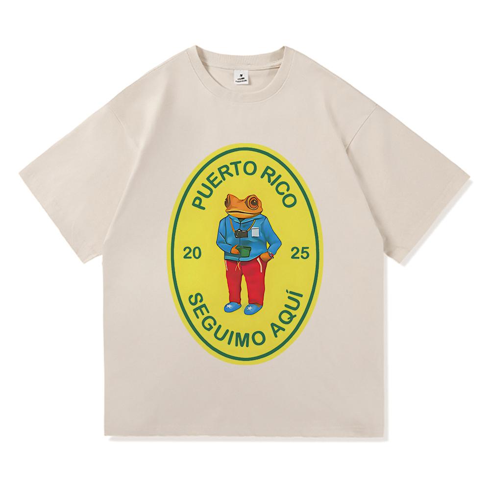 Bad Bunny T Shirt 2025 Fashion Men/Women Vintage Funny Frog Debí Tirar Más Fotos T-Shirt