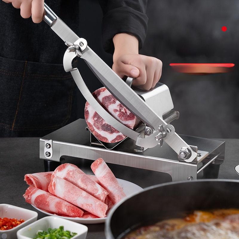 GIANXI Meat Slicer Quick Slicer Frozen Meat Slicer Fat Cow Roll Meat Cutter Commercial Manual Kitchen Accessories Guillotine