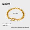 Ins Popular O-chain Plated 18K Gold Stainless Steel Minimalist Stacked Necklace Bracelet Jewelry DIY Accessories Women