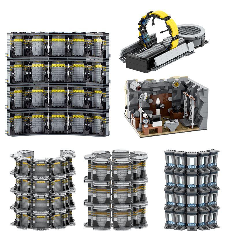 MOC Sci-fi Movie Mk1 Sence Suit-Up Gantry Armory Kit Military Weapons Compatible Figure Building Block Set Toys Playsets For Children Gift Presents