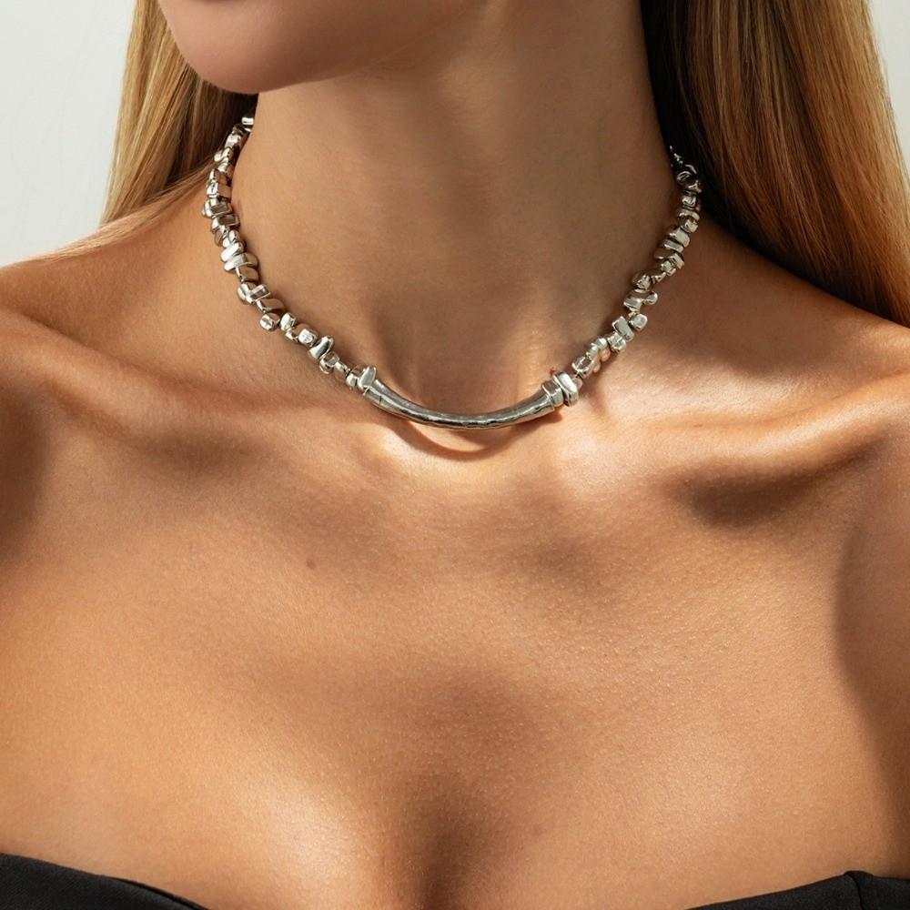 Bead Irregular Choker Necklace Simple Hand Chain Fashion Clavicle Chain  Women