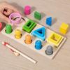 Montessori dřevěné hračky pro děti Dřevěné třídění Stohovací hračky pro batolata Vzdělávací tvar Třídič barev Dárky pro děti předškolního věku