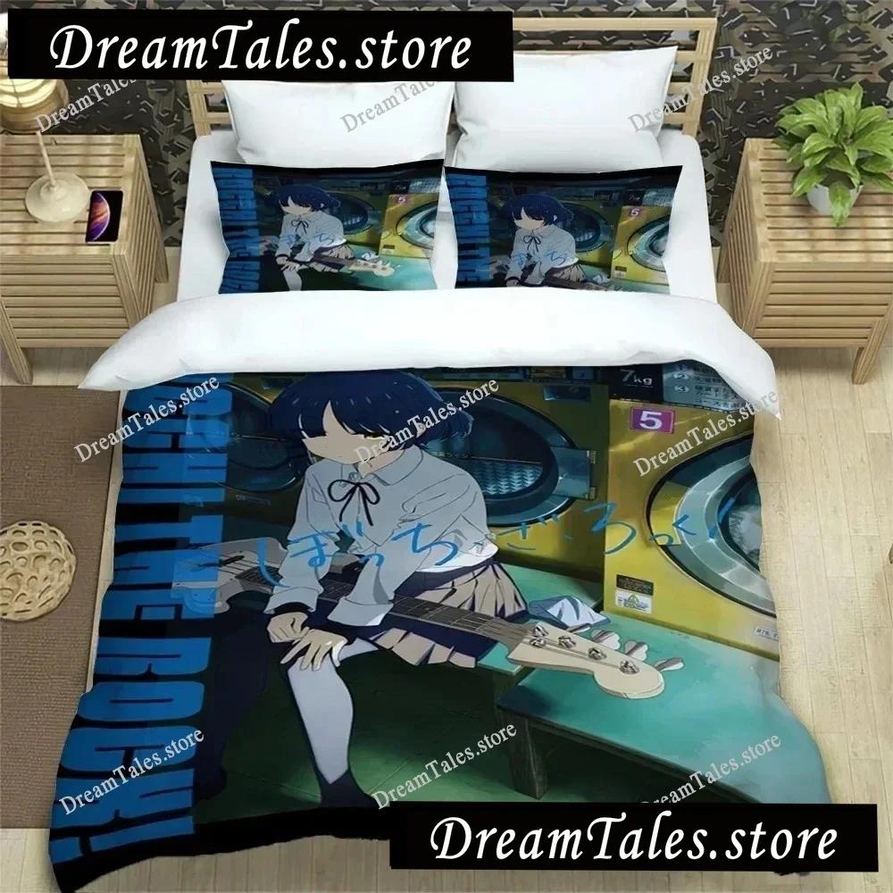 Anime Girl Lonely Rock Art Print Three Piece Bedding Set Article Children Or Adults For Beds Quilt Covers Pillowcases Bedding741
