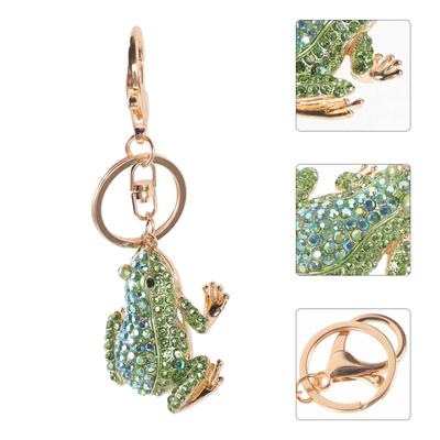 Rhinestone Kurbağa Anahtarlık Kadın Sırt Çantası Asılı Dekor Araba Anahtarlık Kolye Ucu