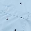 Chemise décontractée à pois pour femmes, simple boutonnage, coutures à revers, manches longues, ample en mousseline de soie