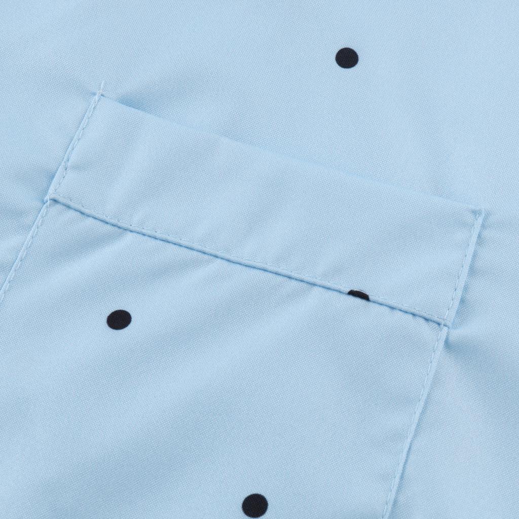 Chemise décontractée à pois pour femmes, simple boutonnage, coutures à revers, manches longues, ample en mousseline de soie