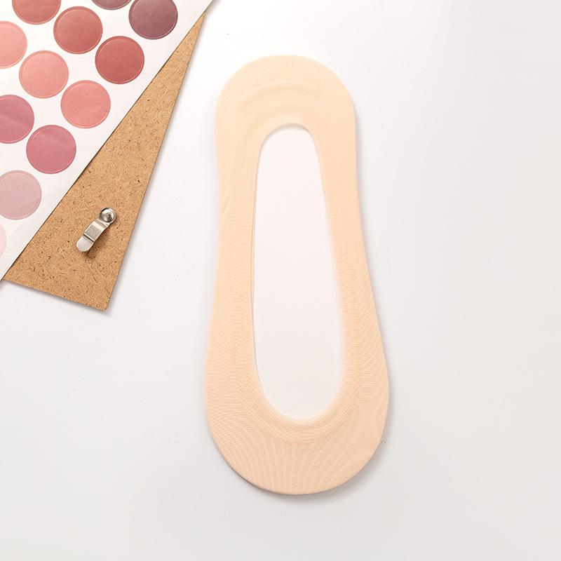 

Summer Socks, Women s Thin Socks, Women s Ice Silk, Solid Color Boat Socks, Women s Non-falling Heels, Invisible Socks, Ultra-shallow Silicone 1 pair рожевий