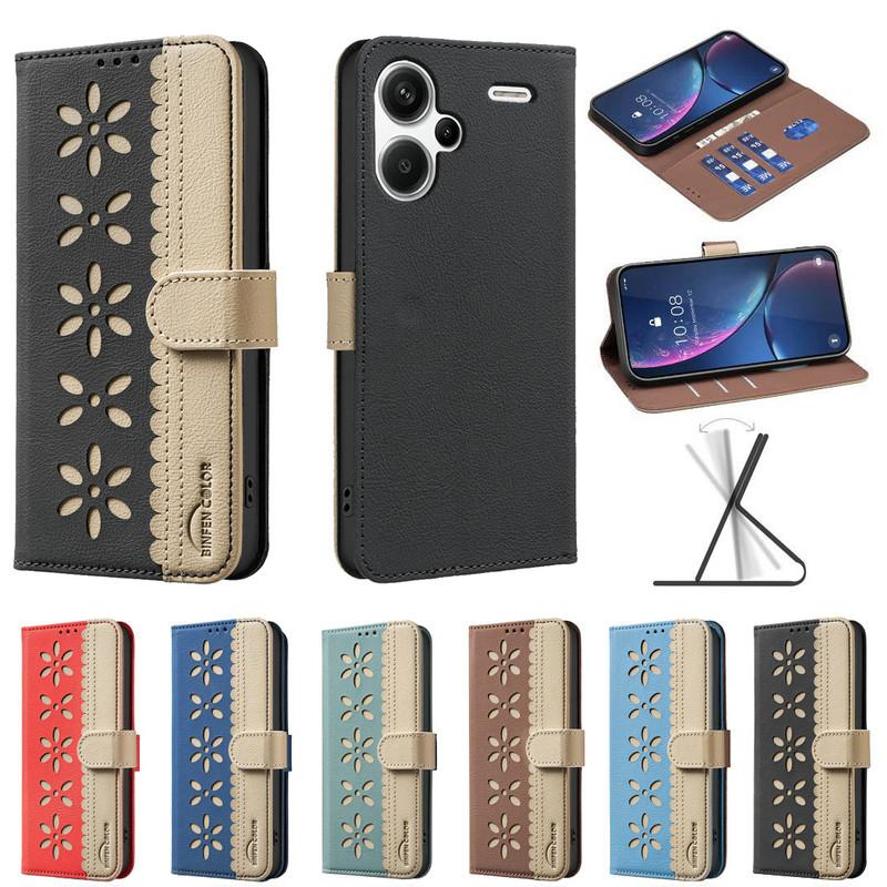 RFID kožené pouzdro na peněženku pro Xiaomi Redmi Note 13 12 11 11E 10 Pro 5G 4G Luxusní kryt pro Redmi Note 13 Pro Plus 12S 11S Pouzdro