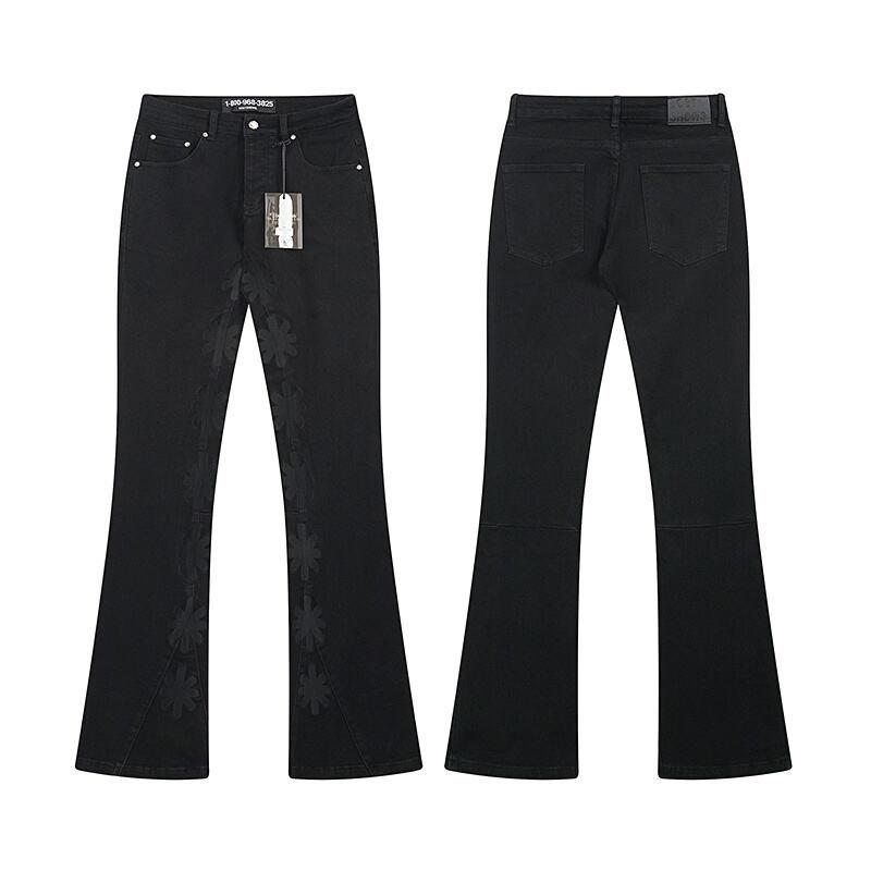 LOSTSHDWS Men's and Women's Spring and Autumn Flared Elastic Jeans Couple Jeans