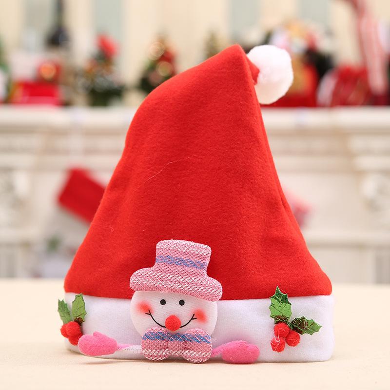 Christmas Gift Christmas Decal Cartoon Christmas Hat Santa Claus Snowman Fawn Glowing Hat Party Decoration