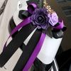 Elegant Wedding Car Door Handle Ribbon Decorations Door Handle Flower Bowknot Decoration for Wedding Car and Venues