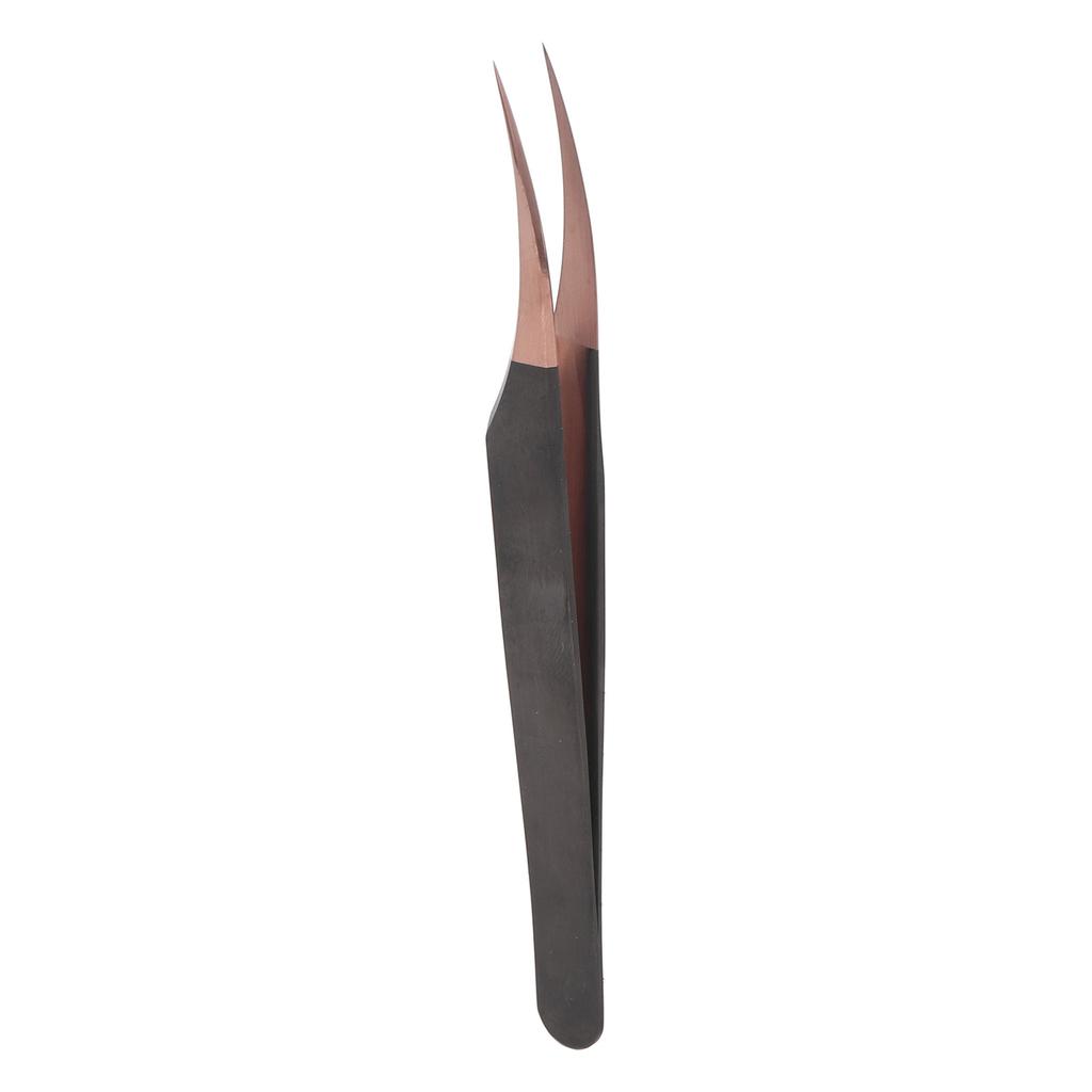 Eyelash Extension Tweezers Stainless Steel Volume Individual False Lashes Extension Tweezers Rose Gold Slight Curved