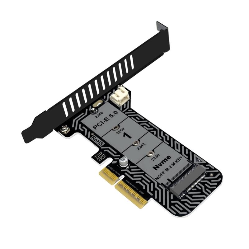 

M.2 NVMe to PCIeX4 Adapter Card Featuring Full Half Height Brackets Universal Compatibility in Standard Computer Case