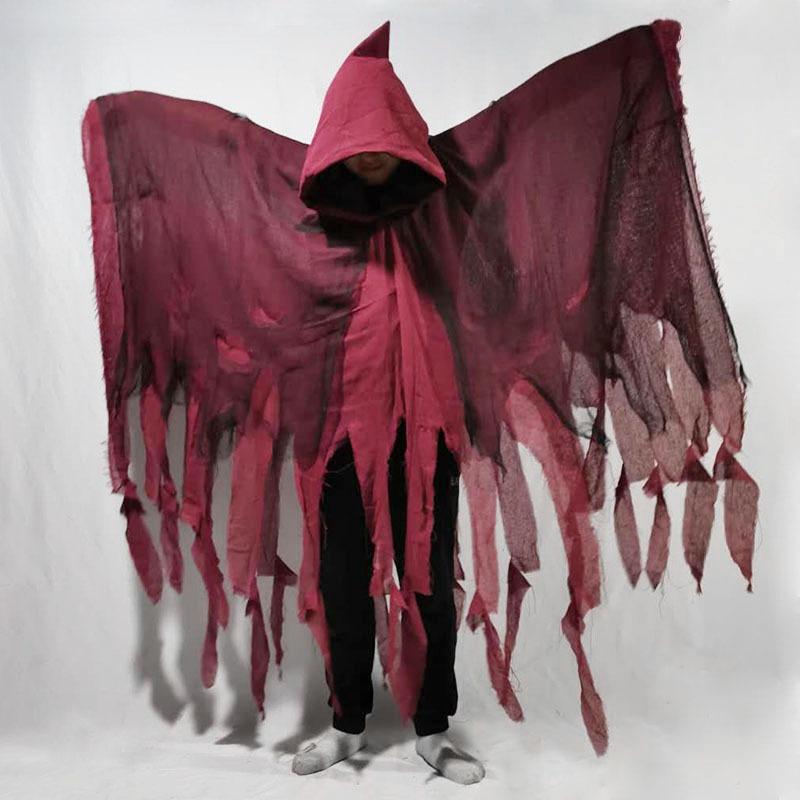 Grim Reaper Hooded Cloak Halloween House Cosplay Outfit
