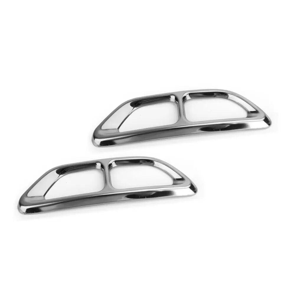 For Honda Accord 10th Gen Exterior Rear Exhaust Muffler Tip End Pipe Decorate Cover Trim Sticker 2018   Car Accessories